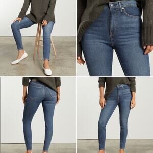 Everlane 28” High Rise Ankle Dark Blue Jeans EUC